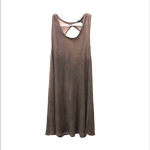 2/$15 Tresics - Plum Brown Open Back Sleeveless Swing Mini Dress Size SP